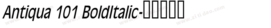 Antiqua 101 BoldItalic字体转换